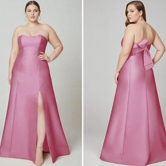 ALFRED SUNG Pink Strapless Maxi Dress - Picture 11 of 11